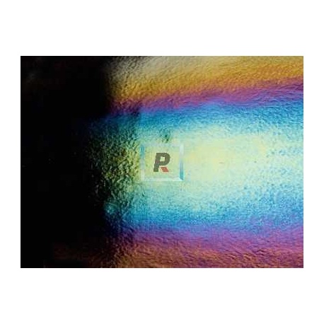 0100 Rainbow Black Opalescent Iridiscent 2mm 51x43cm