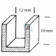 Plomo en U H-53 de 10x12 mm (16 M/l)