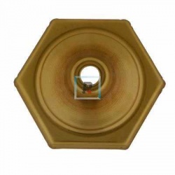 Brass Lampcap exagone 41mm sided.