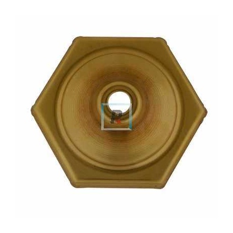 Brass Lampcap exagone 41mm sided.