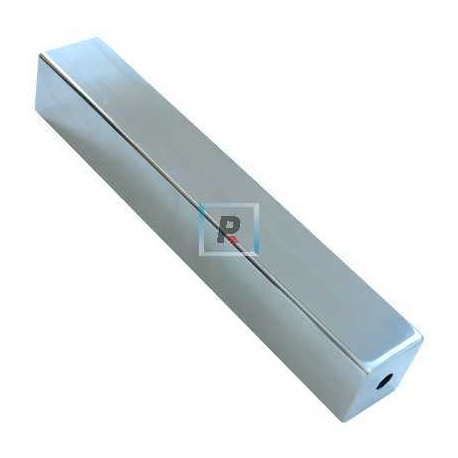 Square polished steel column 40x40x250mm