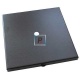 Square iron base brown textured 140x140x12