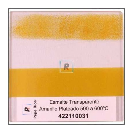 Esmalte Transparente Amarillo Plateado 550ºC 100 gr.