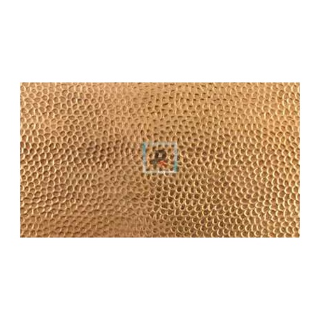 Placa PMC de bronce 5x10cm con textura de guijarros pequeños