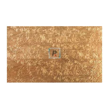 Placa PMC de bronce 5x10cm con textura de flores