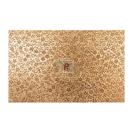 Placa PMC de bronce 5x10 cm con textura de flores pequeñas